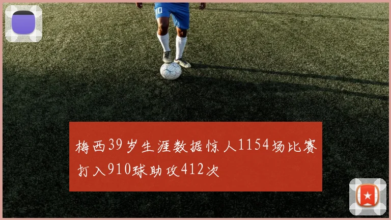梅西39岁生涯数据惊人1154场比赛打入910球助攻412次